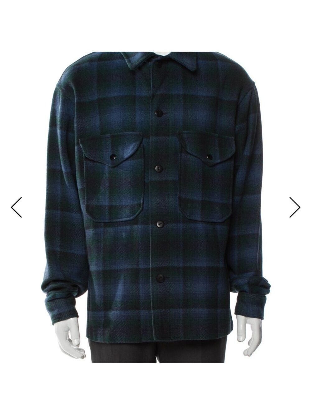 Pendleton Men's Black and Blue Plaid Shacket